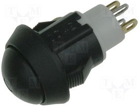 AP4D207SZBE, Переключатель: кнопочный, Пол: 2, SPST-NO, 0,125A/125ВAC, OFF-(ON)