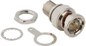 112421, RF Connectors / Coaxial Connectors BNC BULKHEAD PLUG 75 OHM BR/DL