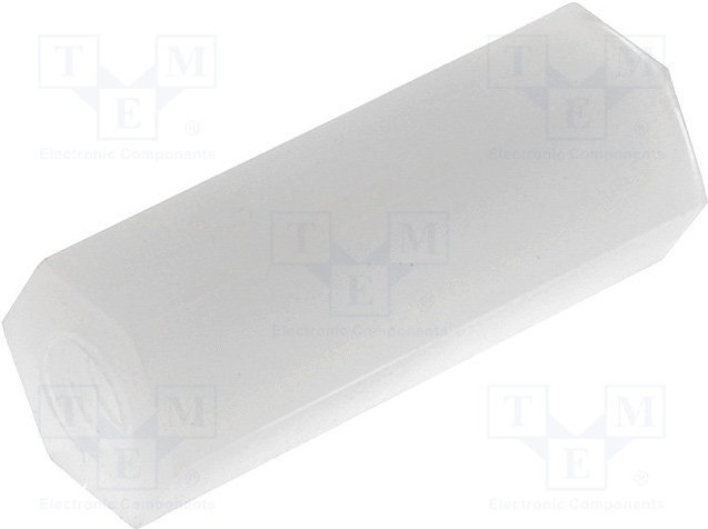 HP-15, Дистанцирующая стойка с резьбой, шестигранная, полиамид, M3