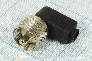 Высокочастотный разъём UHF угловой с пластмассовым хвостовиком и креплением под винт; №2978 шт UHF\4 Высокочастотный разъём UHF угловой с пластмассовым хвостовиком и креплением под винт; №2978 шт UHF\4