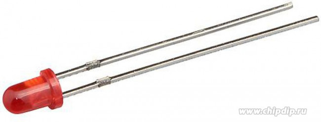 FYL-3014ED1A, Светодиод 3мм/красный/ 625нм/50мкд/40°