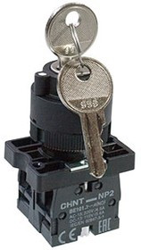 574104, Переключатель NP2-EG33, 3 положения фиксацией, 2НО, IP40