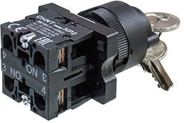 574104, Переключатель NP2-EG33, 3 положения фиксацией, 2НО, IP40