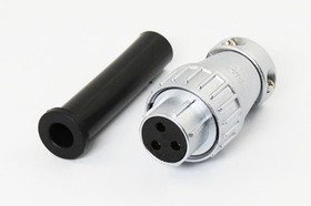 Разъем PLS-20ADF-4P розетка, контакты 4P, резьба М22, монтаж на кабель