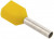 Наконечник-гильза НГИ2 1, 0-10 с изолированным фланцем(желтый)(100 шт)ИЭК