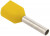 Наконечник-гильза НГИ2 1, 0-10 с изолированным фланцем(желтый)(100 шт)ИЭК