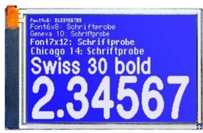 EAEDIP240B-7LWT, Дисплей: LCD, графический, 240x128, STN Negative, голубой, LED