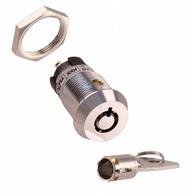 CKL13ETW01-006, Keylock Switches SPDT TUBULAR SLUG CKL13ETW01-006, Keylock Switches SPDT TUBULAR SLUG