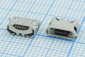 Разъем microUSB REV розетка, тип B, контакты 5C2HP, на плату, угловой, microUSBB5SD1REV Разъем microUSB REV розетка, тип B, контакты 5C2HP, на плату, угловой, microUSBB5SD1REV
