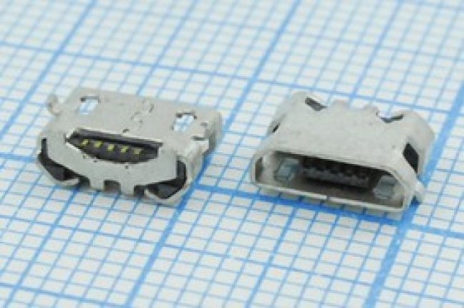 Разъем microUSB REV розетка, тип B, контакты 5C2HP, на плату, угловой, microUSBB5SD1REV Разъем microUSB REV розетка, тип B, контакты 5C2HP, на плату, угловой, microUSBB5SD1REV