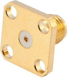 MC002938, Разъем РЧ / Коаксиальный, SMA Коаксиальный, Прямое Гнездо с Фланцем, 50 Ом