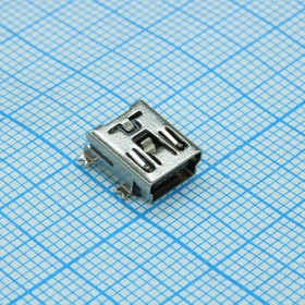 USB/M-1J (SZC), Разъем Mini USB 1.1 розетка 5 контактов SMD на плату