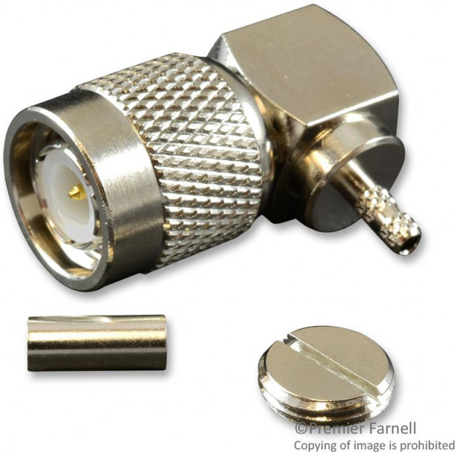122148, RF Connectors / Coaxial Connectors TNC R/A PLUG NICKEL 174 316