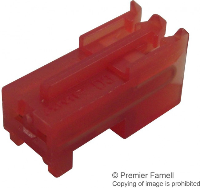 3-643813-2, Headers &amp; Wire Housings 2P 22AWG TIN CLSD WITH TAB W/RED STRPE