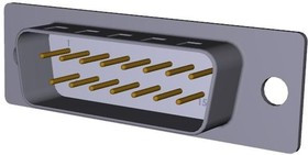 172-E15-113R011, D-Sub Standard Connectors 15P MALE DIP SOLDER .098" NUTS B/S