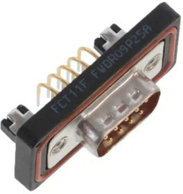 FWDR09P25A / 1727040058, 172704 9 Way Right Angle Through Hole D-sub Connector Plug, 2.84mm Pitch, with 4-40 Screw Locks