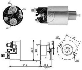 ZM995, ZM995 РЕЛЕ СТАРТЕРА ВТЯГИВАЮЩЕЕ ERA