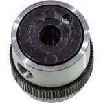 41005-1, D16мм, отв. 4мм, Ручка металлическая (пластмассовая вставка)