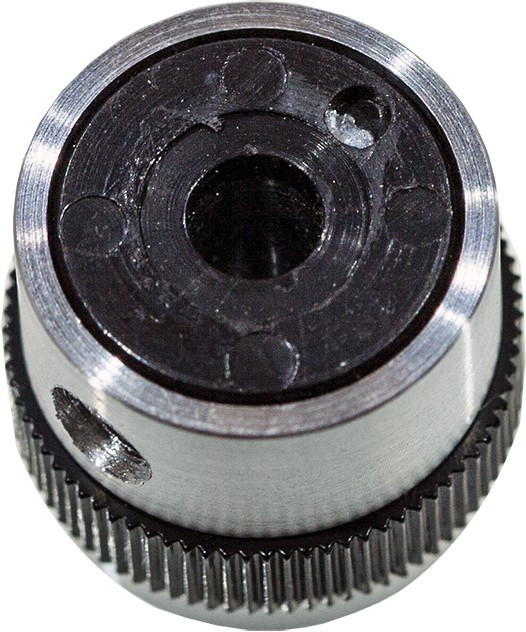 41005-1, D16мм, отв. 4мм, Ручка металлическая (пластмассовая вставка)