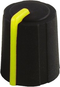 3/03/DR110-006/237/239, 11.5mm Black Potentiometer Knob for 6mm Shaft D Shaped, 3/03/DR110-006/237/239