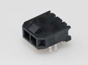 0436500203, Conn Shrouded Header HDR 2 POS 3mm Solder RA Side Entry Thru-Hole Micro-Fit 3.0™ Tray