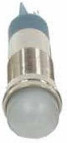 656-3404-304F, LED Panel Mount Indicators 1/2 Dome Blue 24VDC w/Terminals