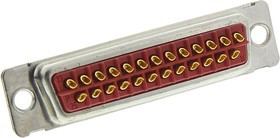 F25P-K700 / 1731100014, 25 Way Panel Mount D-sub Connector Plug