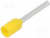 3203037, AI Insulated Crimp Bootlace Ferrule, 8mm Pin Length, 0.8mm Pin Diameter, 0.25mm² Wire Size, Yellow