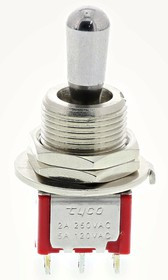 4-1825139-0, Рычажный переключатель, Вкл.-Вкл.-Вкл., DPDT, Без Подсветки, A2/ Gemini A, Сквозное Отверстие