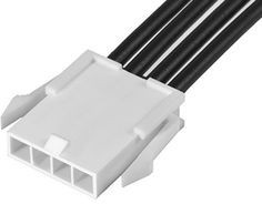 215320-1041, Rectangular Cable Assemblies MINIFIT JR SR R-R 4CKT 150MM Sn