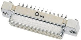 09663546515, D-Sub Standard Connectors DSUB SV FEM5,7 PR-IN 25P AU2 GP M3