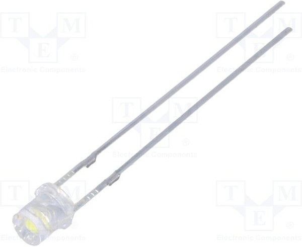 OSWWD234E1A, LED; 3mm; white cold; 1120?1560mcd; 140°; Front: flat; 2.7?3.4V