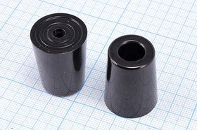 RL-SR-24x19x31, Ножка приборная коническая, армированная шайбой, ø24мм, высота 31мм; №15751 ножка прибор 24x31\h-14,5/отв 5,0\резин\конус\