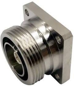 MC002127, Разъем РЧ / Коаксиальный, Коаксиальный 7/16, Прямое Гнездо с Фланцем, Пайка, 50 Ом, Бронза