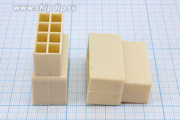 Кожух для клемм штекер 6.4x0.8мм, колодка для 8 клемм; №1105 клемма кожух штек 6,4x0,8\\8H \\\пл [20607