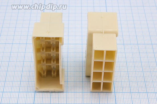 Кожух для клемм штекер 6.4x0.8мм, колодка для 8 клемм; №1105 клемма кожух штек 6,4x0,8\\8H \\\пл [20607
