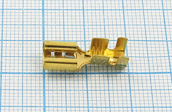 Клемма розетка, 6,4x0,8, 2,5-6мм2, латунь, замок Клемма розетка, 6,4x0,8, 2,5-6мм2, латунь, замок