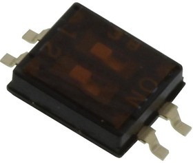 MCDHN-02F-T-V, DIP / SIP переключатель, 2 схем(-а), Flush Slide, SMD (Поверхностный Монтаж), SPST, 24 В DC MCDHN-02F-T-V, DIP / SIP переключатель, 2 схем(-а), Flush Slide, SMD (Поверхностный Монтаж), SPST, 24 В DC