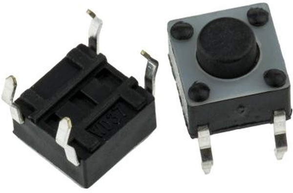 1825910-6, Switch Tactile OFF (ON) SPST Round Button PC Pins 0.05A 24VDC 100000Cycles 1.57N Thru-Hole Loose