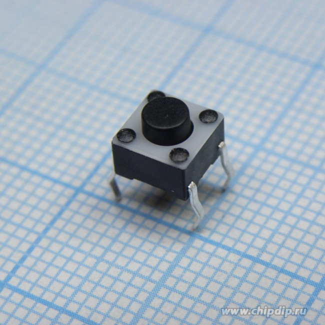 1825910-6, Switch Tactile OFF (ON) SPST Round Button PC Pins 0.05A 24VDC 100000Cycles 1.57N Thru-Hole Loose