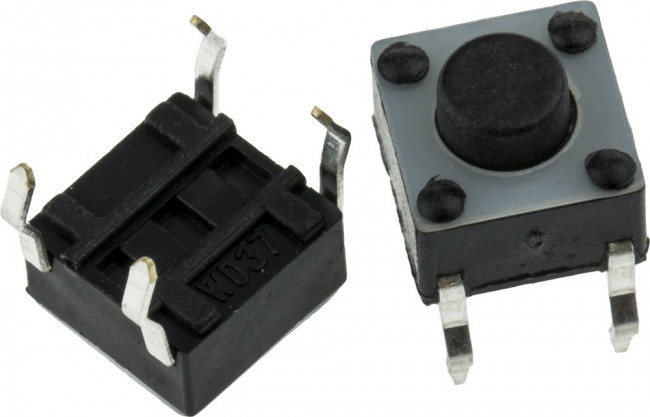 1825910-6, Switch Tactile OFF (ON) SPST Round Button PC Pins 0.05A 24VDC 100000Cycles 1.57N Thru-Hole Loose