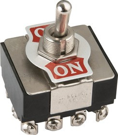 KN3(B)-402A-A2, Тумблер ON-ON (10A 250VAC) 4PDT 12P