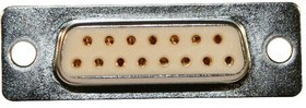 173-E15-213R461, D-SUB CONNECTOR, R/A, RCPT, 15POS, TH