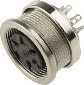 C091-31N005-1002, Amphenol C 091 D Series, 5 Pole Din Socket Socket, 5A, 300 V ac/dc IP67
