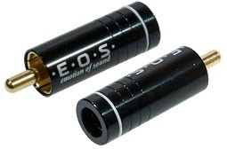 1-254G WHITE, штекер RCA металл на кабель, белый "позолоченный"