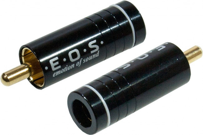 1-254G WHITE, штекер RCA металл на кабель, белый "позолоченный"