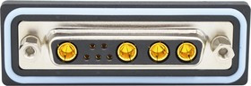 CDFV9W4213L211, Комбинированный разъем D Sub, IP67, NANOOK Series, DB-9W4, Гнездо, 9 контакт(-ов)