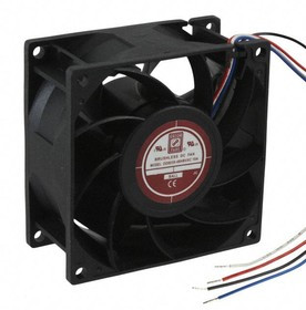 OD8038-48HBVXC10A, DC Fans DC Vane Axial Fan, High Static Pressure, 80x80x38mm, 48VDC, 99CFM, Tach/PWM