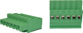 KLR2GKB-5.08-06P Разъём на кабель 6P/12A/320V/ 5.08mm/Зелёный (НУ=50шт)