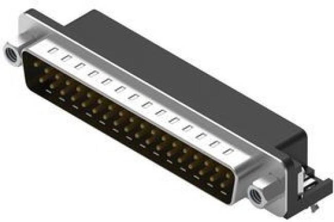 D-Sub connector, 37 pole, standard, angled, solder connection, 618037231221